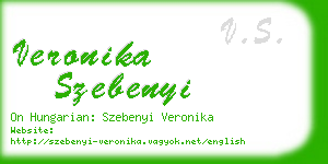 veronika szebenyi business card